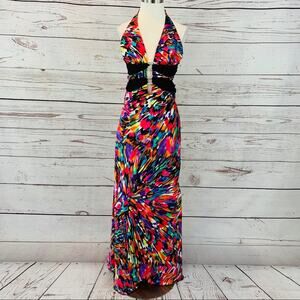 Beata Studio Los Angeles multi color halter neck